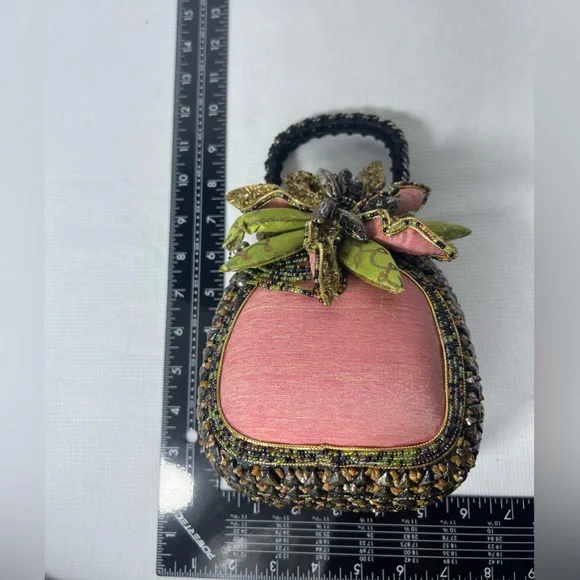 Mary Frances Beaded Floral Mini Handbag Purse - Picture 11 of 12